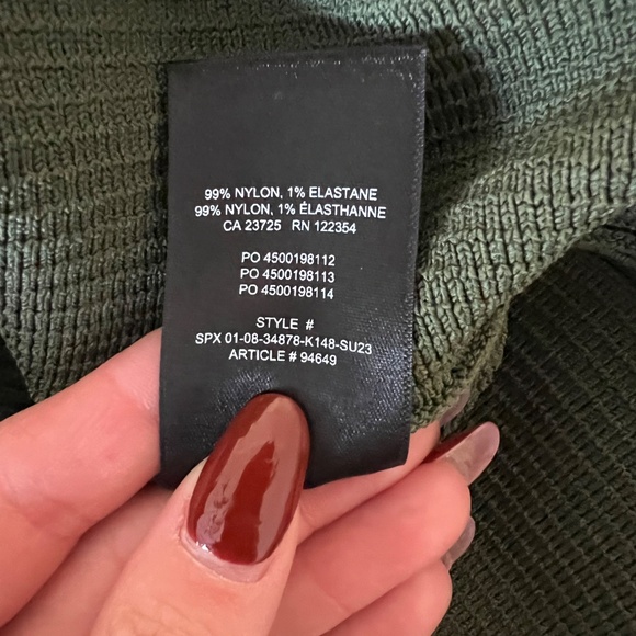 Aritzia Sculpt Knit Criss Cross Ribbed Halter Mini Dress - Picture 6 of 6